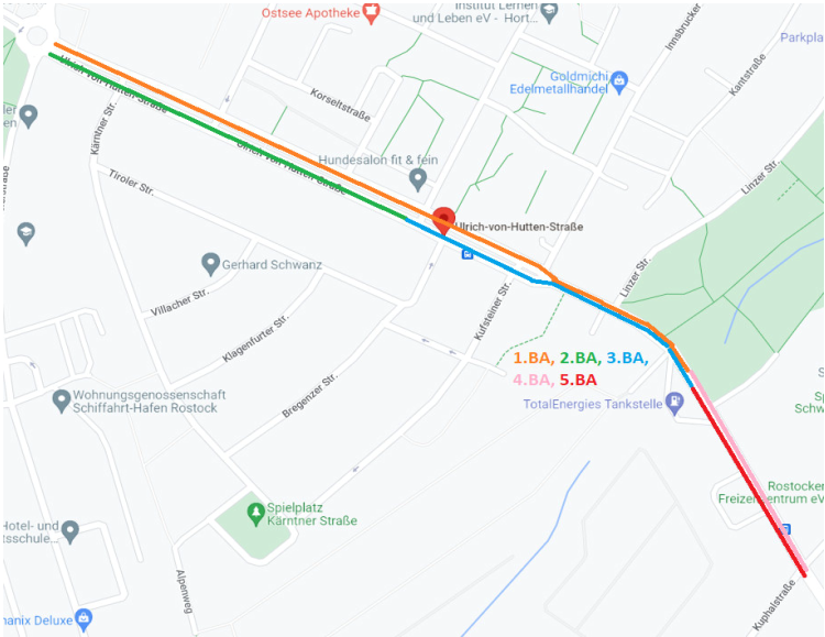 Rostock Fahrbahn in der UlrichvonHuttenStraße wird abschnittsweise